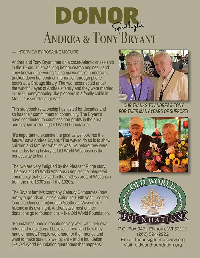 Donor Spotlight - Andrea and Tony Bryant